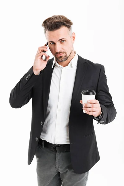 Porträt eines hübschen jungen, reifen Geschäftsmannes — Stockfoto