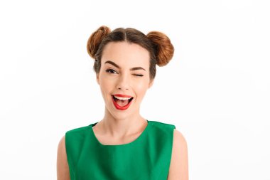 güzel bir genç kız portresi kapatmak