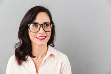 Güzel bir iş kadını portresi kapatın