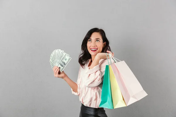 Retrato de una mujer de negocios emocionada — Foto de Stock