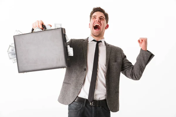 Retrato de un joven empresario feliz —  Fotos de Stock