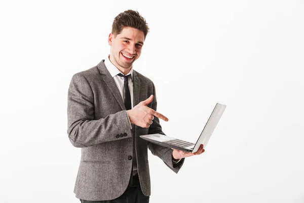 Retrato de um jovem empresário feliz — Fotografia de Stock