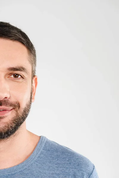 Cropped image of cheerful young man — Stock Photo, Image