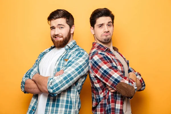 Portrait of a two confident young men — Stock Photo, Image