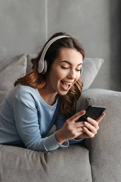 Portrait of an excited young woman