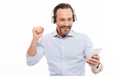 Memnun olgun adam portresi