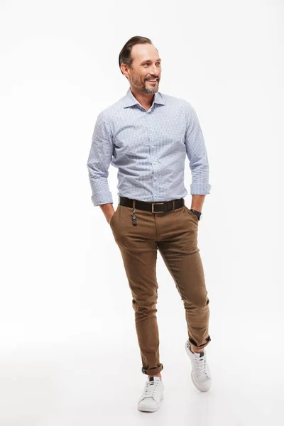 Full length portrait of a happy mature man — Stock Photo, Image