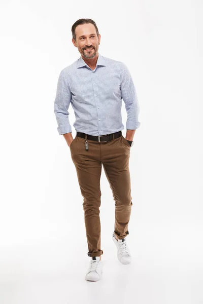 Full length portrait of a happy mature man — Stock Photo, Image