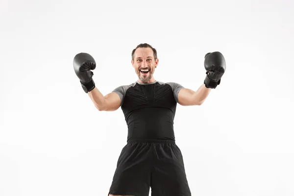 Portret van een gelukkig volwassen sportman — Stockfoto