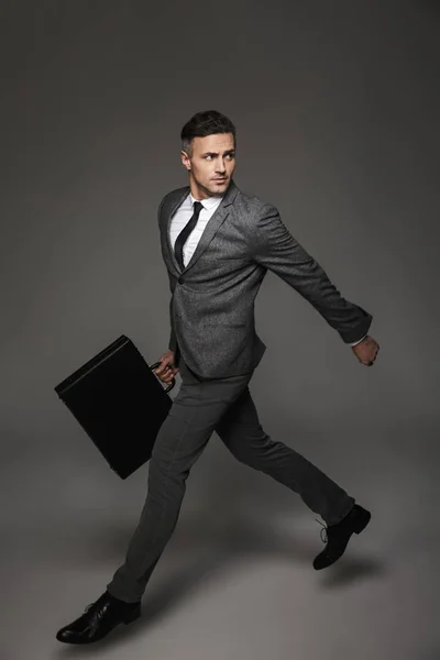 Full length portrait of successful office man dressed in formal — Stock Photo, Image