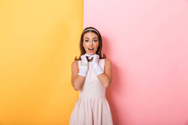 Beautiful young elegant brunette woman