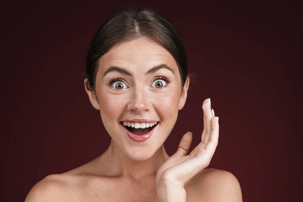 Beauty portrait of a topless attractive woman