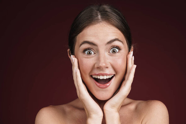 Beauty portrait of a topless attractive woman