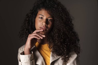 Close up of a beautiful young african woman