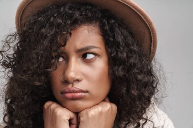 Close up of an attractive young african woman