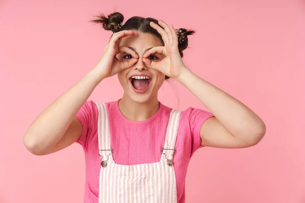 Foto Van Gelukkig Mooi Meisje Met Neus Ring Maken Plezier — Stockfoto