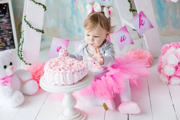 İlk pasta bebek. Bir bebek portresi