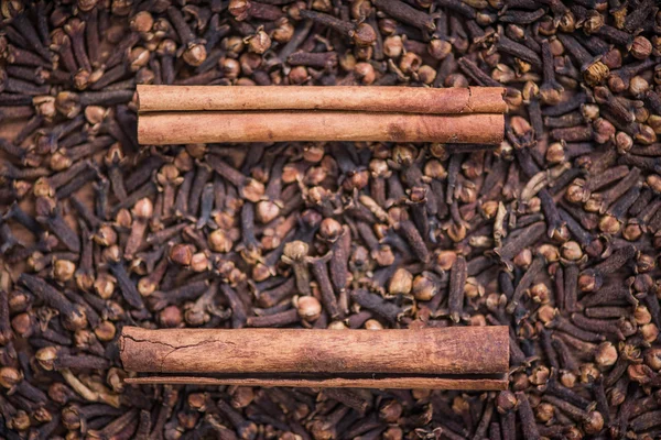 Clave krydda med cinamon pinnar — Stockfoto