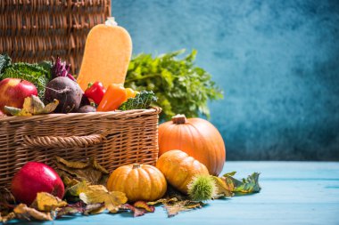 Sonbaharda hasat zamanı, canlı sonbahar renkleri