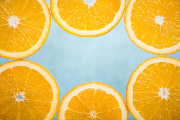 Orange Scheiben Rahmen Hintergrund — Stockfoto