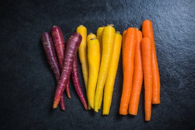 Renkli havuç Üstten Görünüm