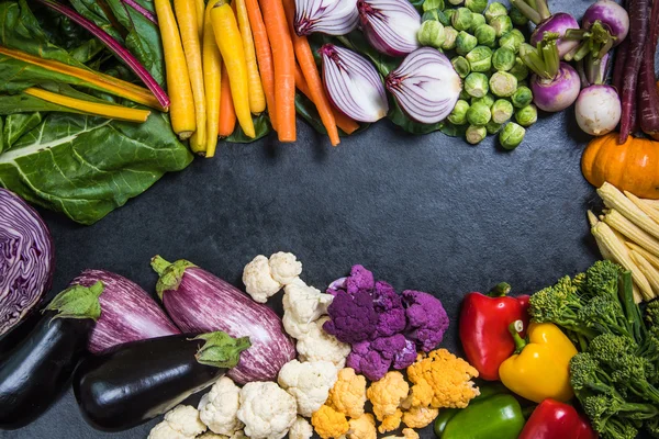 Grönsaker kopiera utrymme bakgrund — Stockfoto