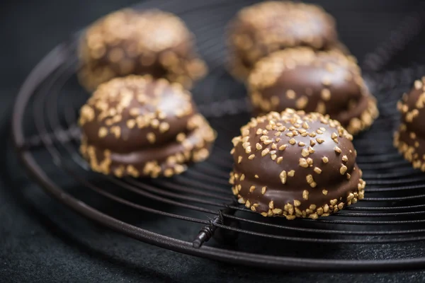 Festive chocolatte with golden flakes — Stock Photo, Image