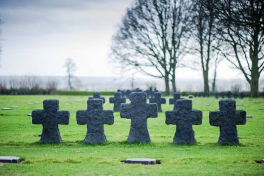 la cambe, normandy, Fransa Alman askeri mezarlığı.