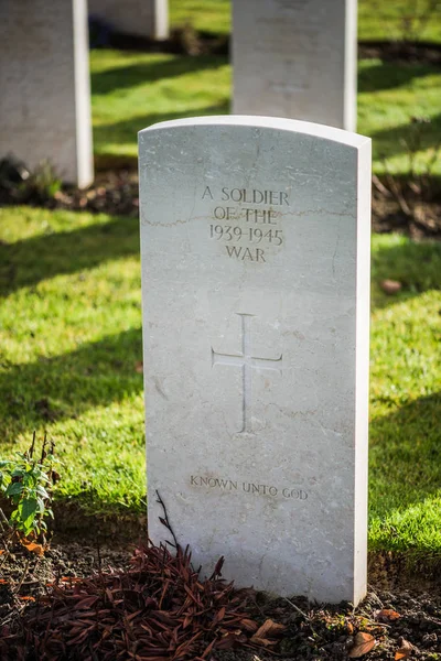 Tumbas Cementerio Guerra Británico Commonwealth Normandía Francia — Foto de Stock