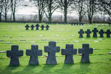 la cambe, normandy, Fransa Alman askeri mezarlığı.