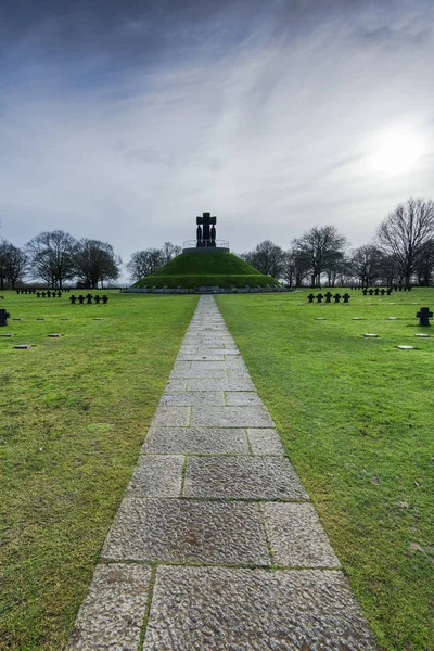 Německý vojenský hřbitov v la cambe, Normandie, Francie. — Stock fotografie