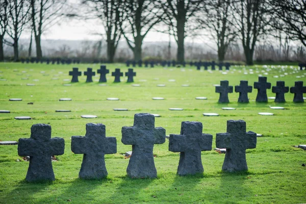 Німецькі військові кладовищі в Ла cambe, Нормандії, Франції. — стокове фото