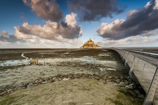 Klostret Mont Saint Michel Frankrike — Stockfoto