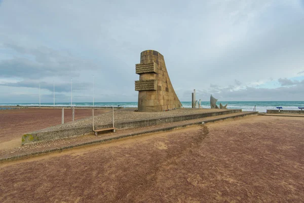 Omaha Beach κόσμο Πολεμικό μνημείο σε Νορμανδία, Γαλλία. — Φωτογραφία Αρχείου