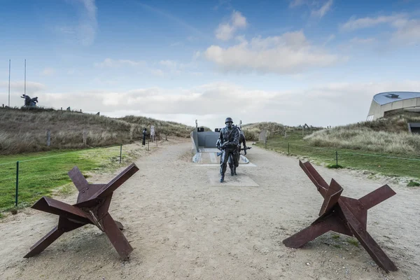 Μνημείο Παραλία Γιούτα εισβολή προσγείωση, Νορμανδία, Γαλλία — Φωτογραφία Αρχείου