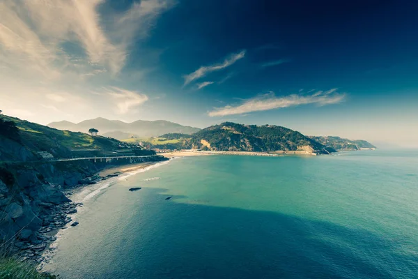 Costaline vista Bask ülke, İspanya — Stok fotoğraf