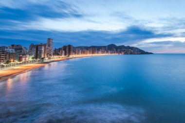 Benidorm cityscape üzerinden panoramik görünüm