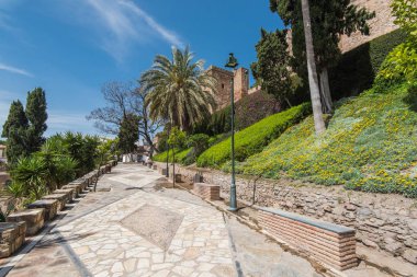 Alcazaba kale Malaga, İspanya