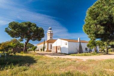 Faro lighthouse in Mazagon near Palos de la Frontera,Huelva,Spai