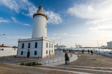 Deniz feneri iskele Malaga, İspanya