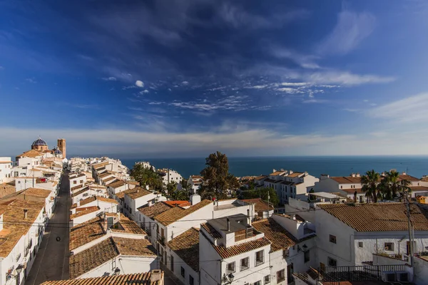 Panoráma města bílé vesničky v Costa Blanca, Altea, Španělsko — Stock fotografie