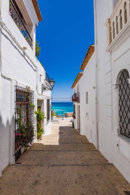 Altea, İspanya dar sokak