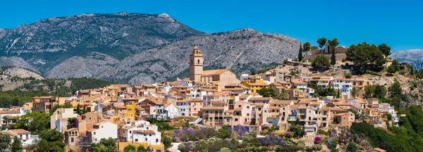 Panorama del villaggio di Polop, Alicante, Spagna — Foto Stock