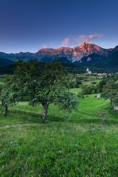 Günbatımı Triglav Ulusal Parkı, Slovenya — Stok fotoğraf