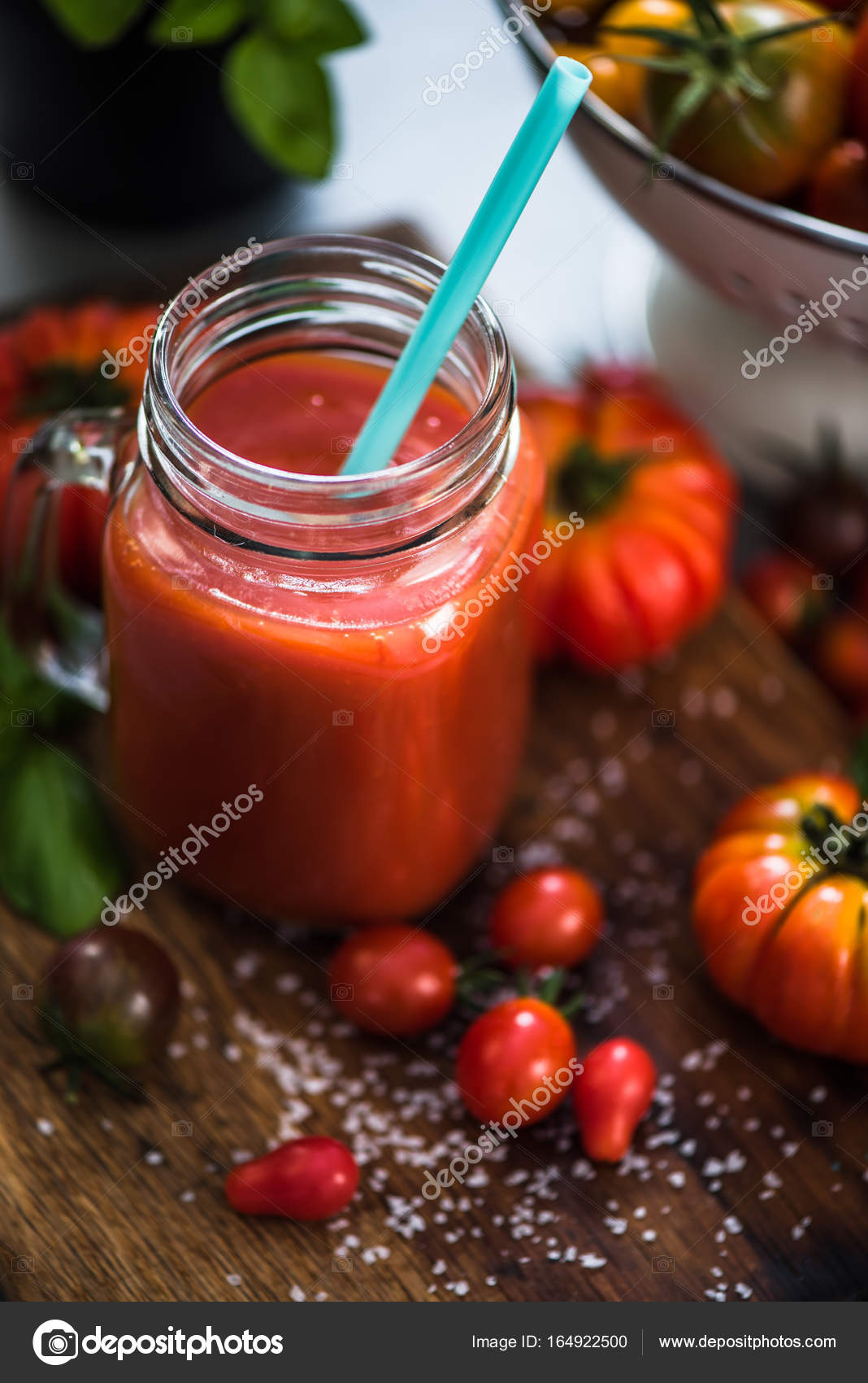 Smoothie de suco de tomate caseiro saudável — Stock Photo ...