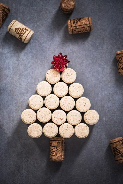 Arbre de Noël de bouchons de vin — Photo