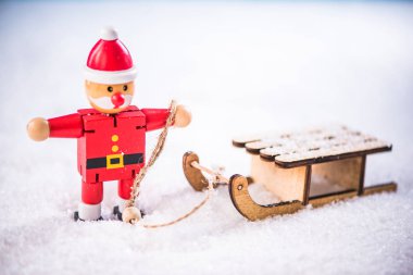 Komik Noel Baba'ya kış sahne üzerinde oyun kompleksler