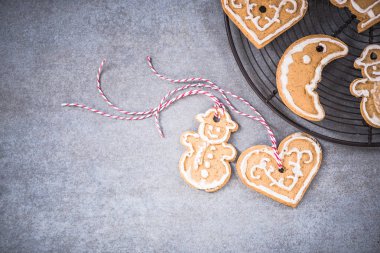 Noel için ev yapımı zencefilli kurabiye.