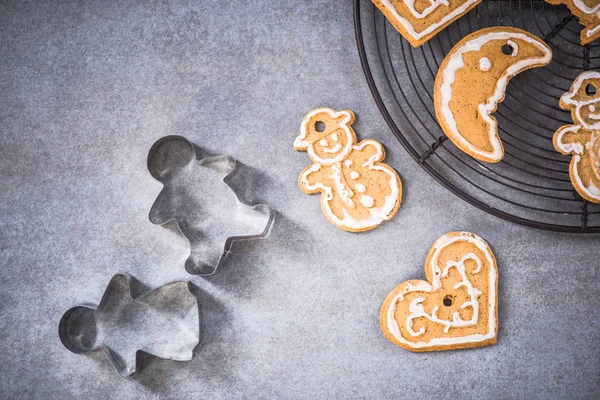 Gingerbread hand decorated cookies for Christmas