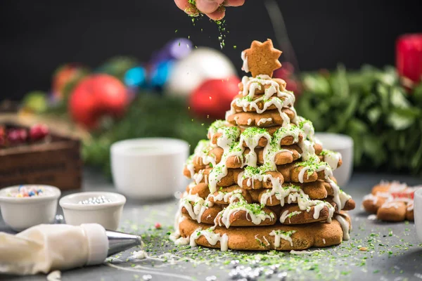 Gingerbread creative Christmas decoration — Stock Photo, Image